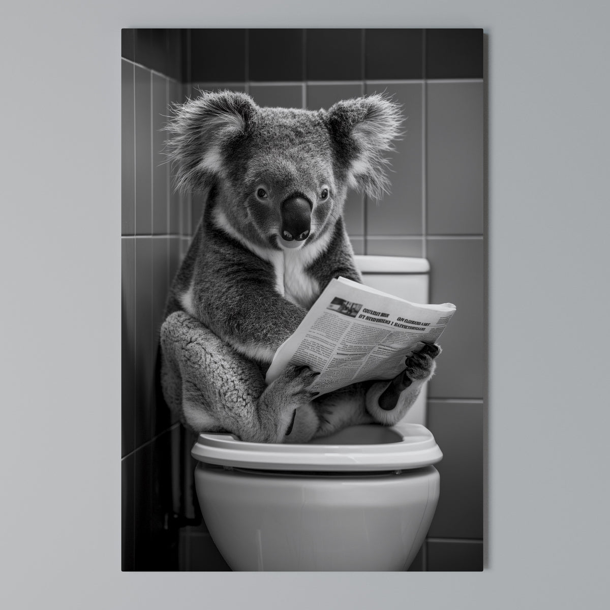 TOILET TIME TALES Κατακόρυφος Πίνακας σε Καμβά
