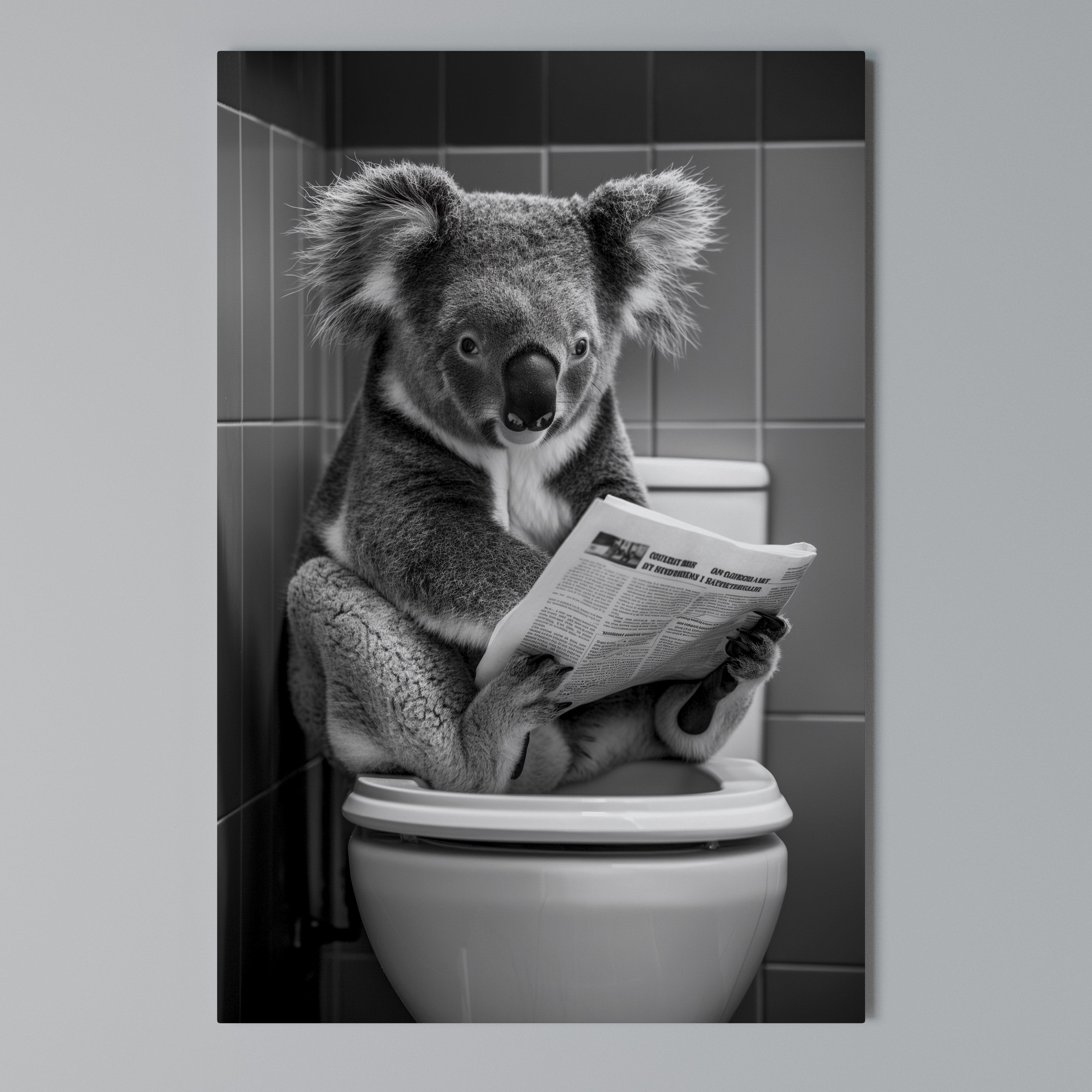 TOILET TIME TALES Quadro em tela vertical
