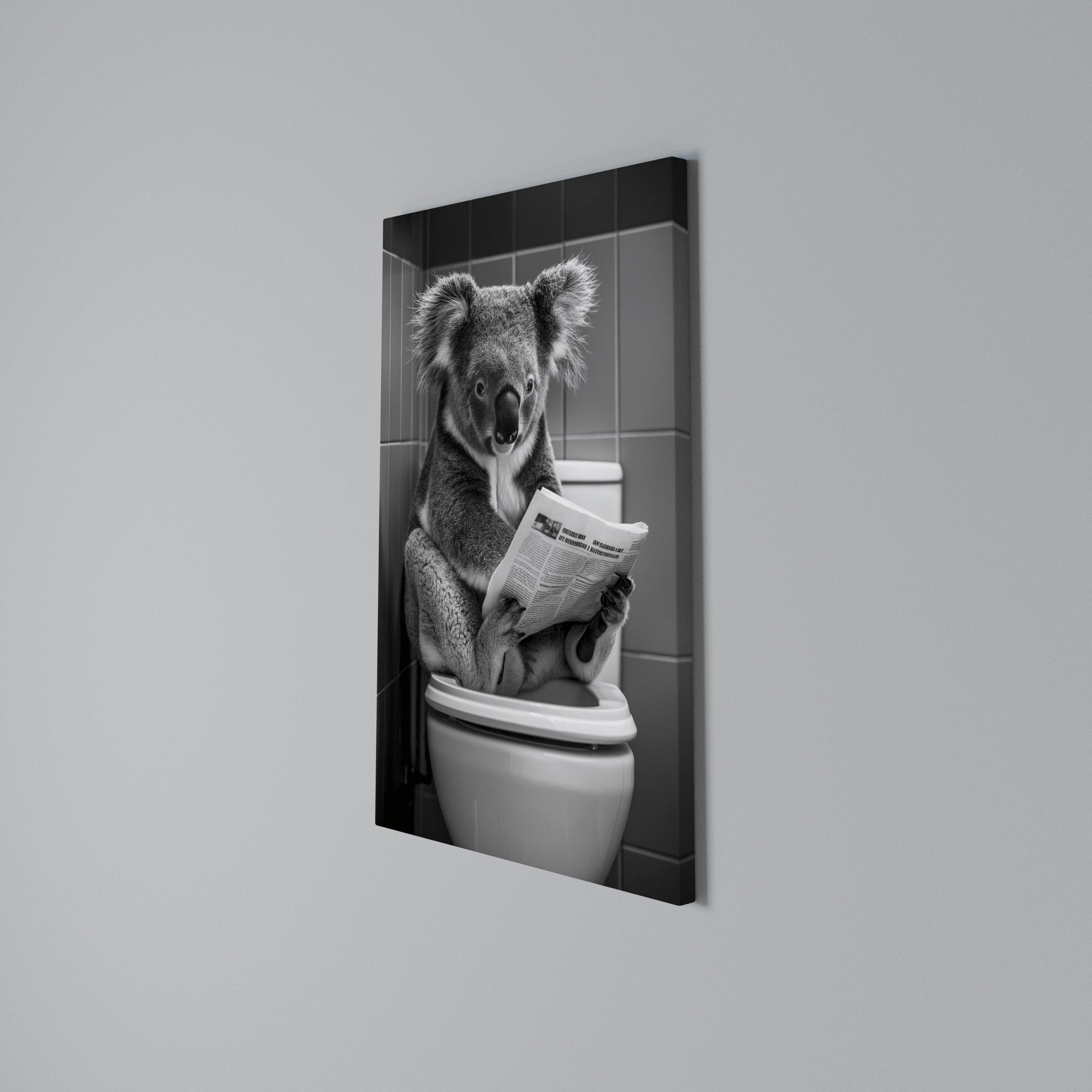 TOILET TIME TALES Quadro em tela vertical