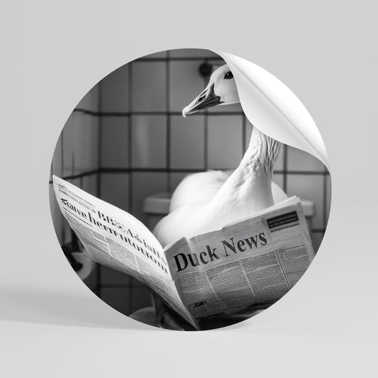 DUCKTAILS AND TIDBITS Αυτοκόλλητη Αφίσα στρογγυλή