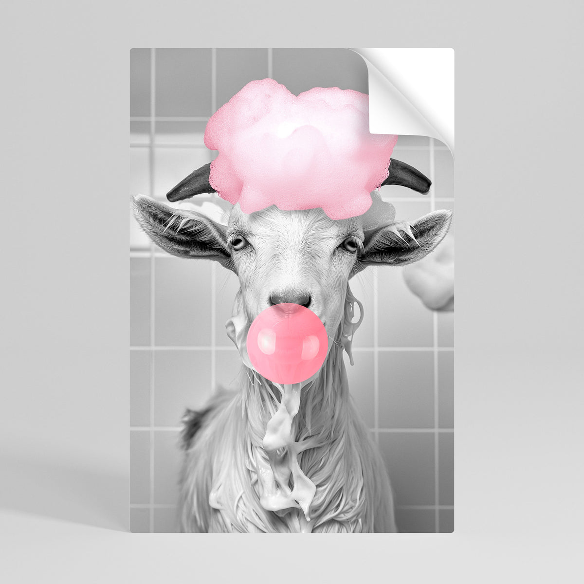 BUBBLEGUM BOVINE BLISS Självhäftande Vertikal Poster