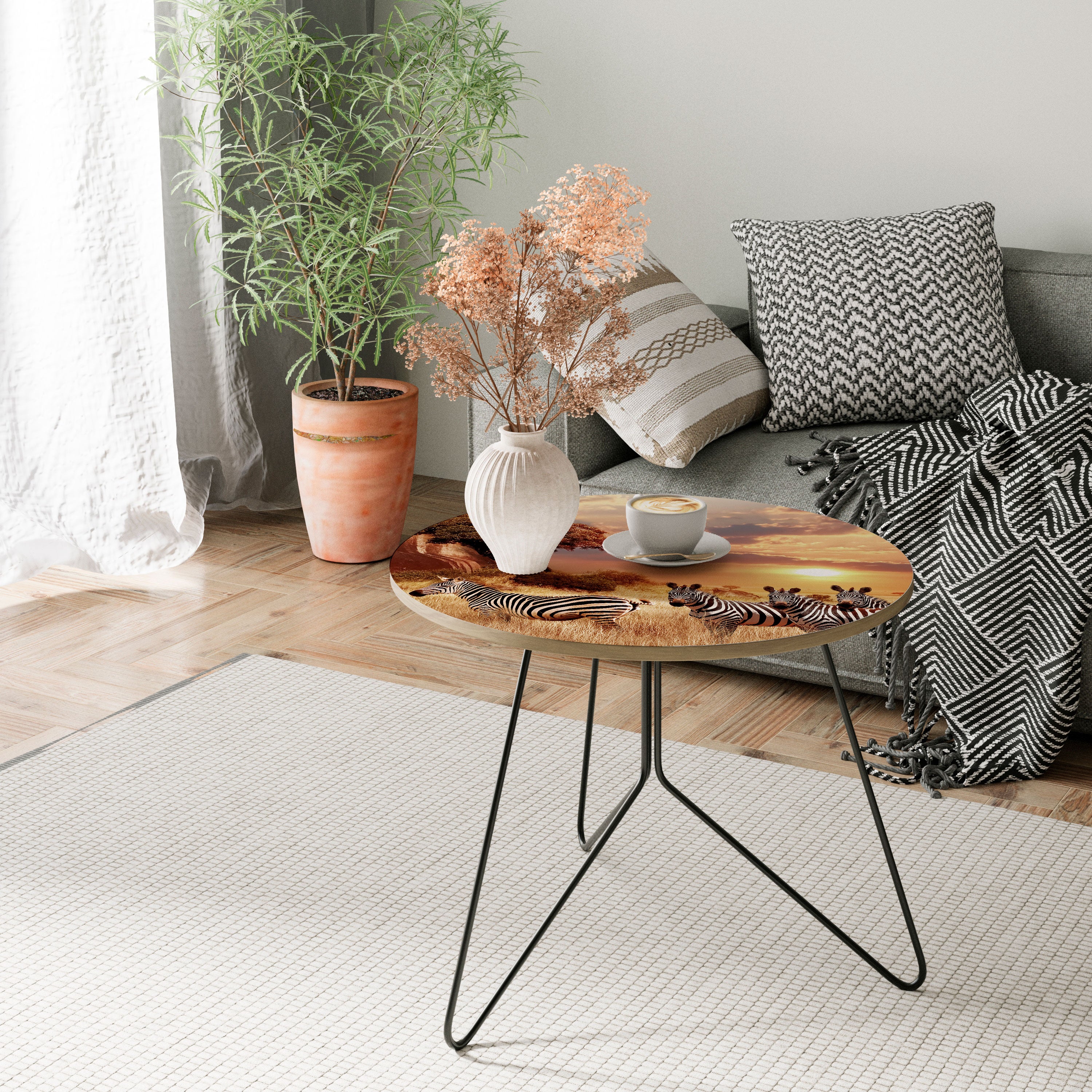 ZEBRA SUNSET SERENADE Couchtisch