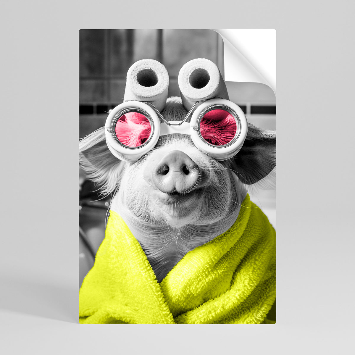 MORNING PIGLET Poster Verticale Adesivo