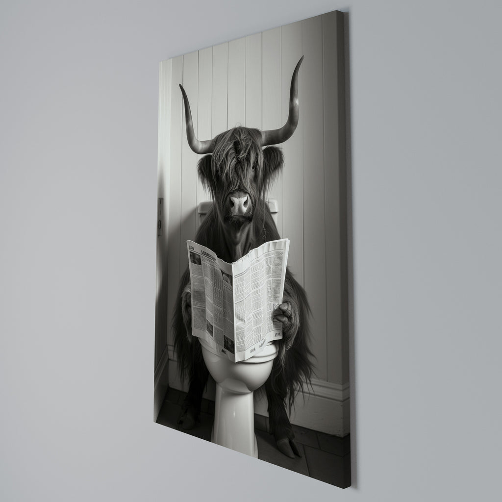 MOO-DY NEWS BREAK Vertical Canvas Print