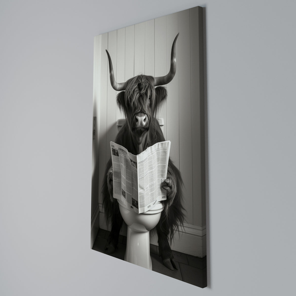 MOO-DY NEWS BREAK Vertical Canvas Print