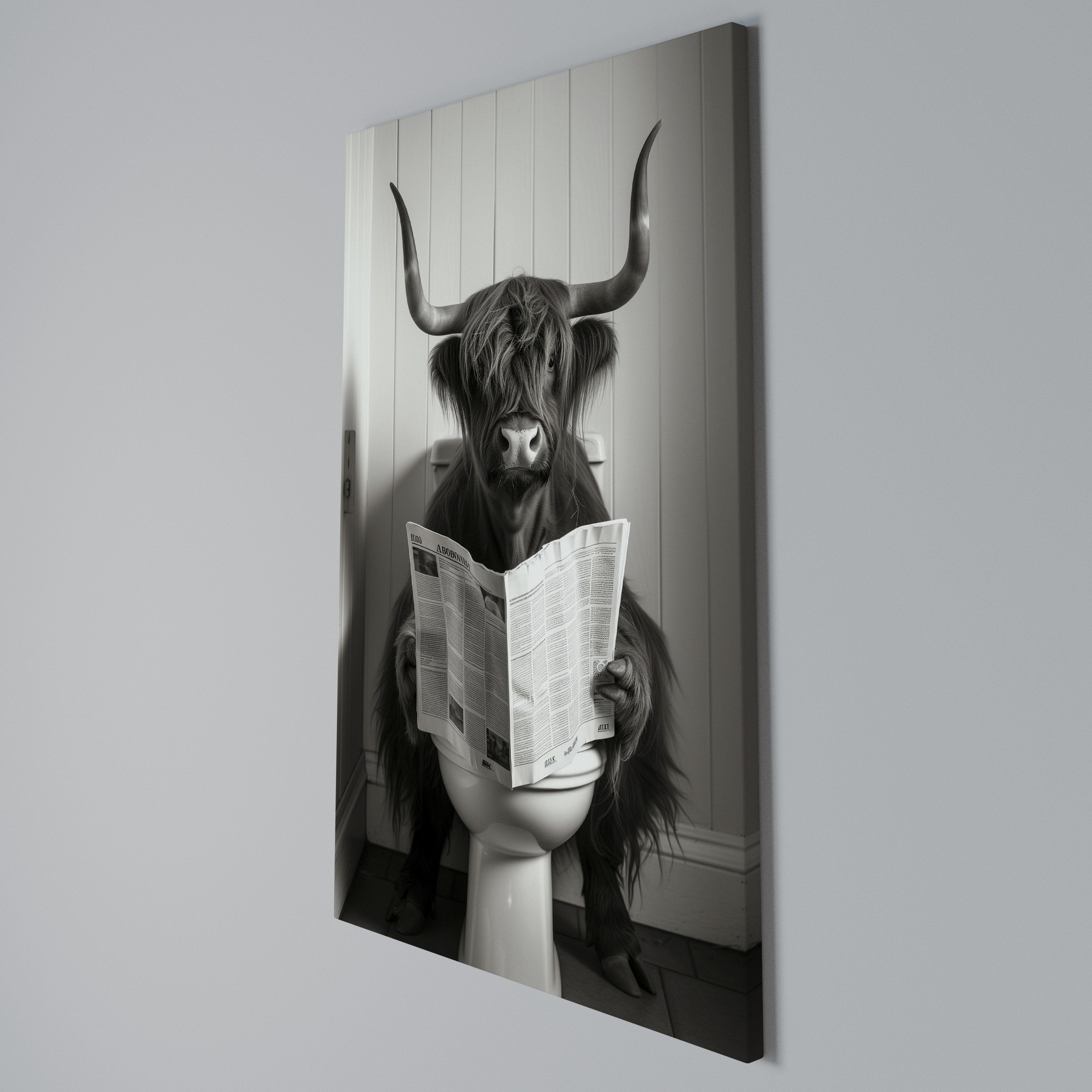 MOO-DY NEWS BREAK Vertical Canvas Print