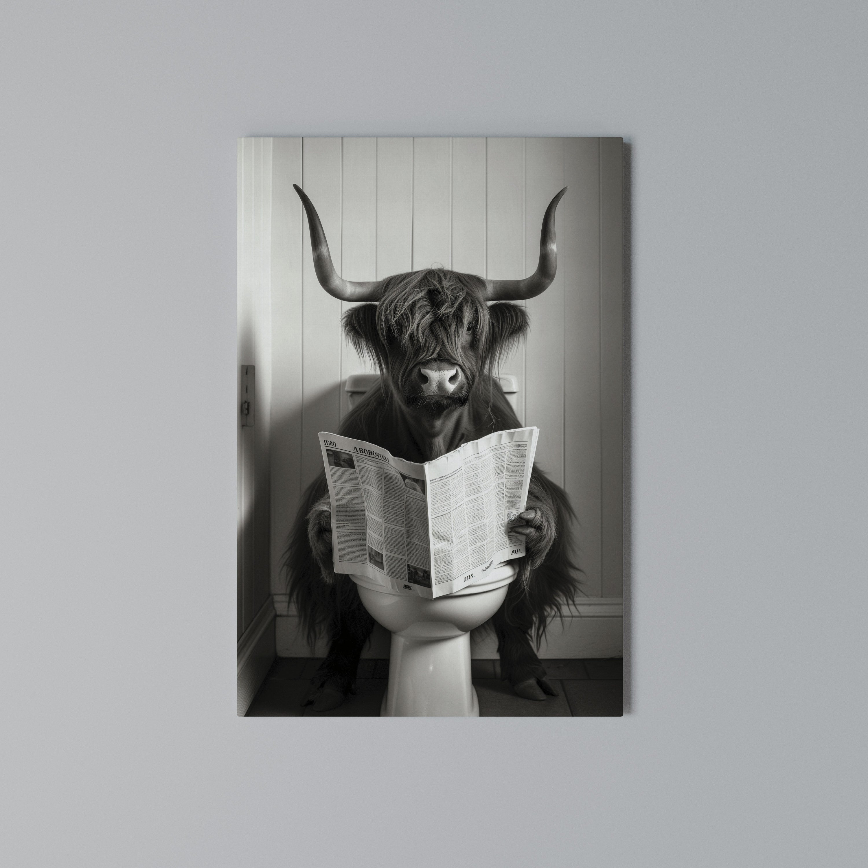 MOO-DY NEWS BREAK Vertical Canvas Print