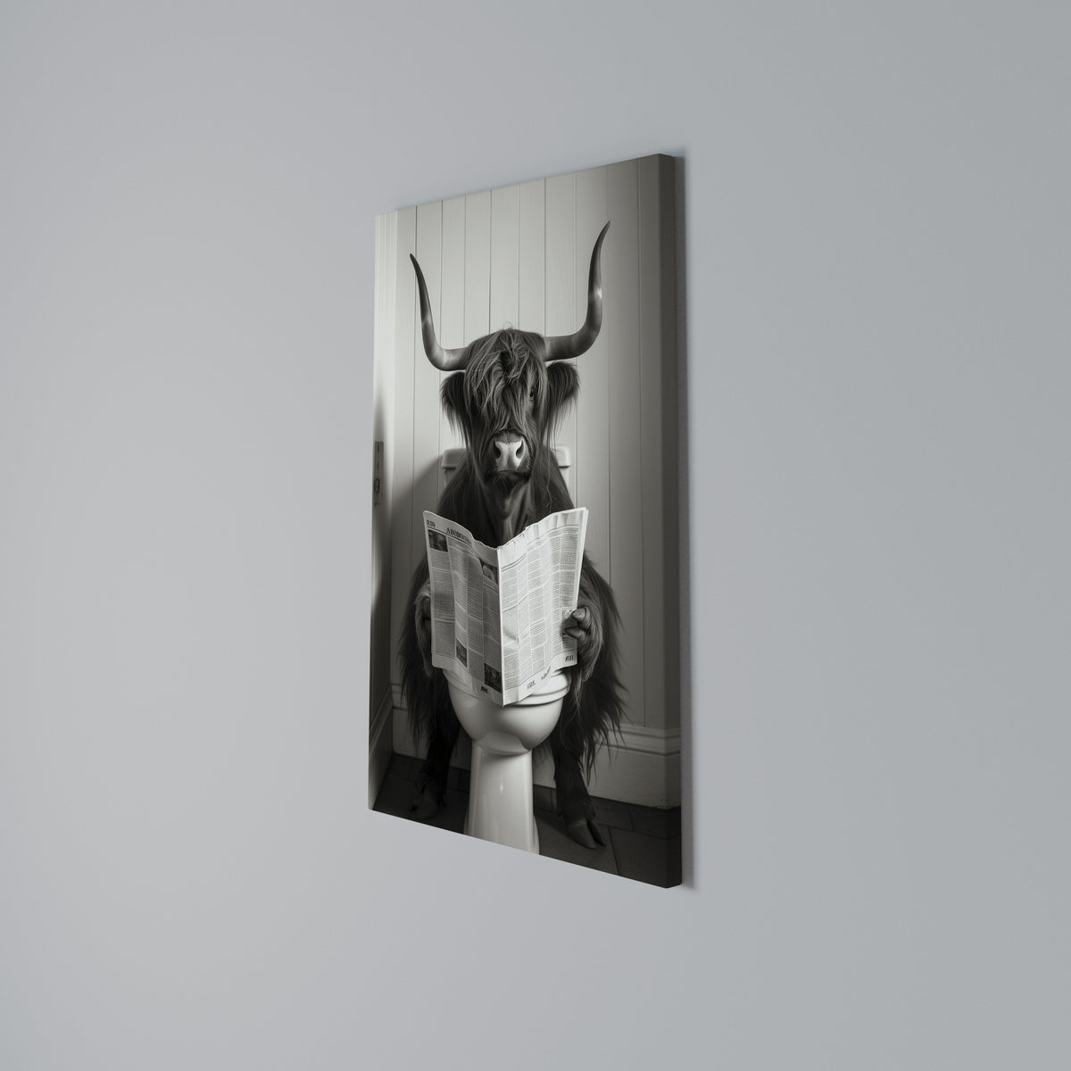 MOO-DY NEWS BREAK Vertical Canvas Print