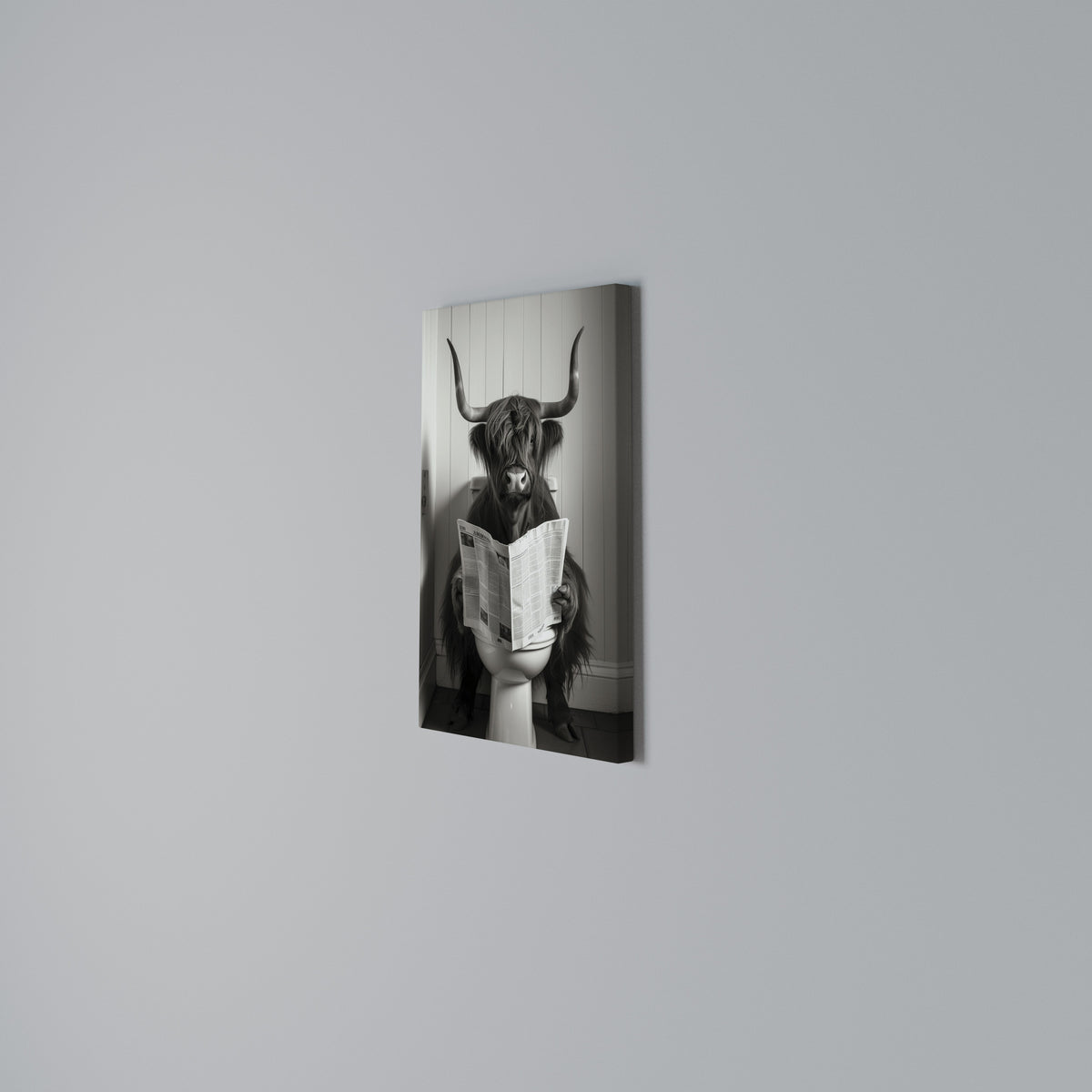 MOO-DY NEWS BREAK Vertical Canvas Print