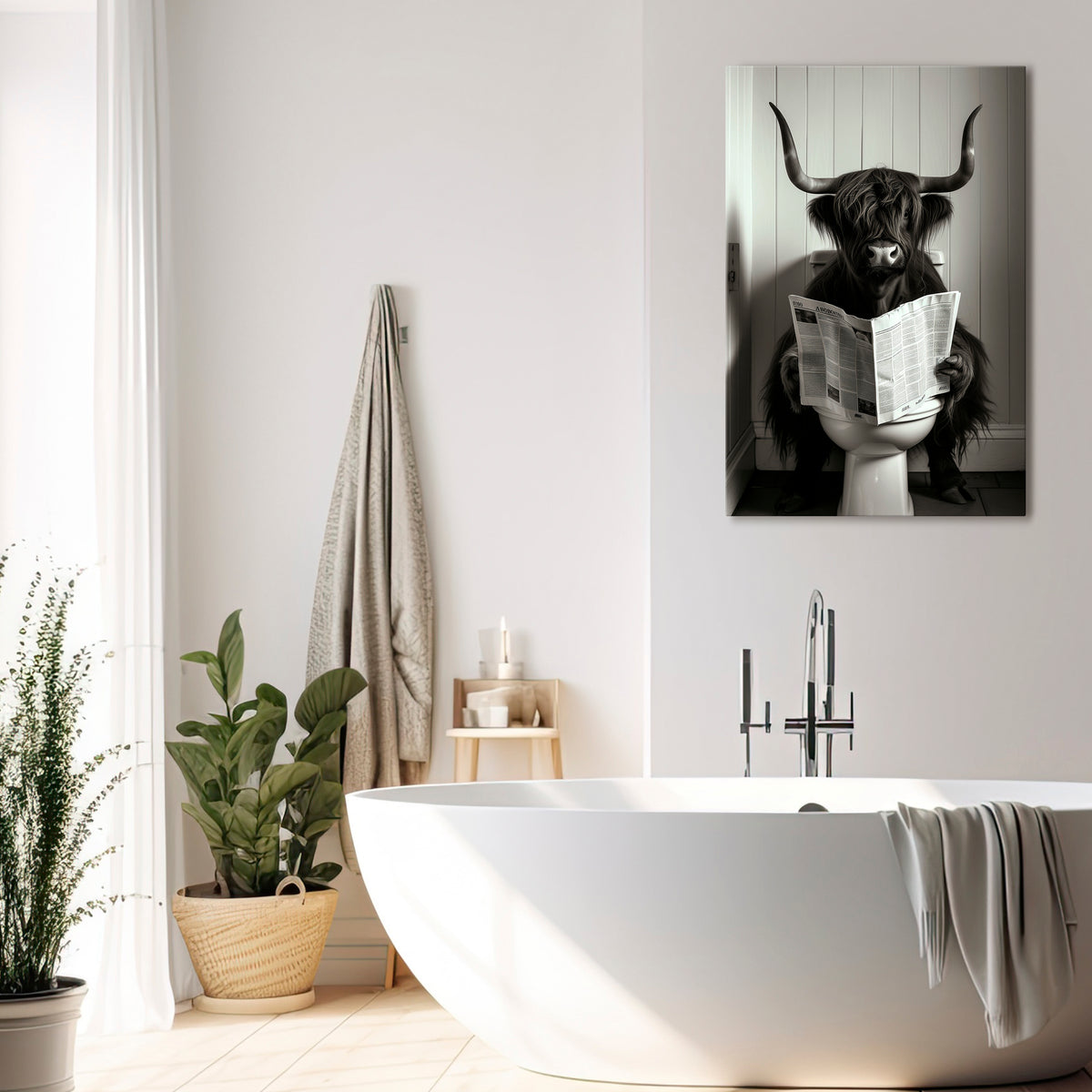 MOO-DY NEWS BREAK Vertical Canvas Print