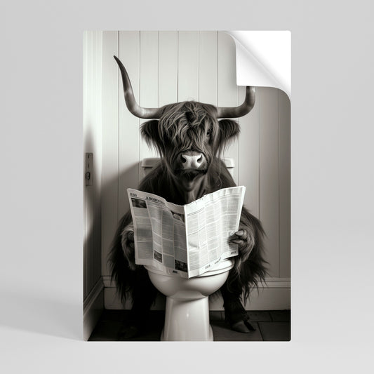 MOO-DY NEWS BREAK Póster Autocolante Vertical