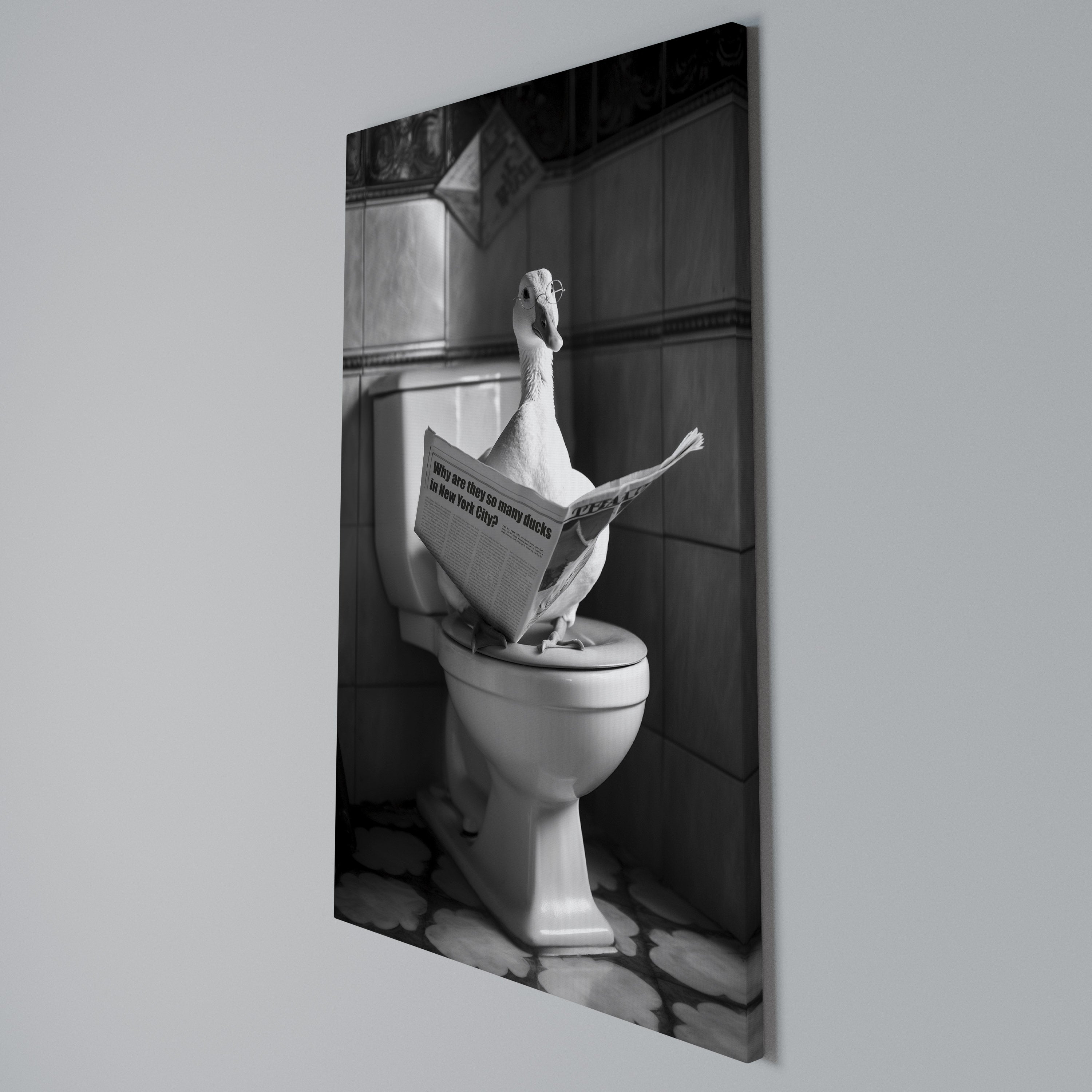 DUCKS IN THE CITY Quadro em tela vertical
