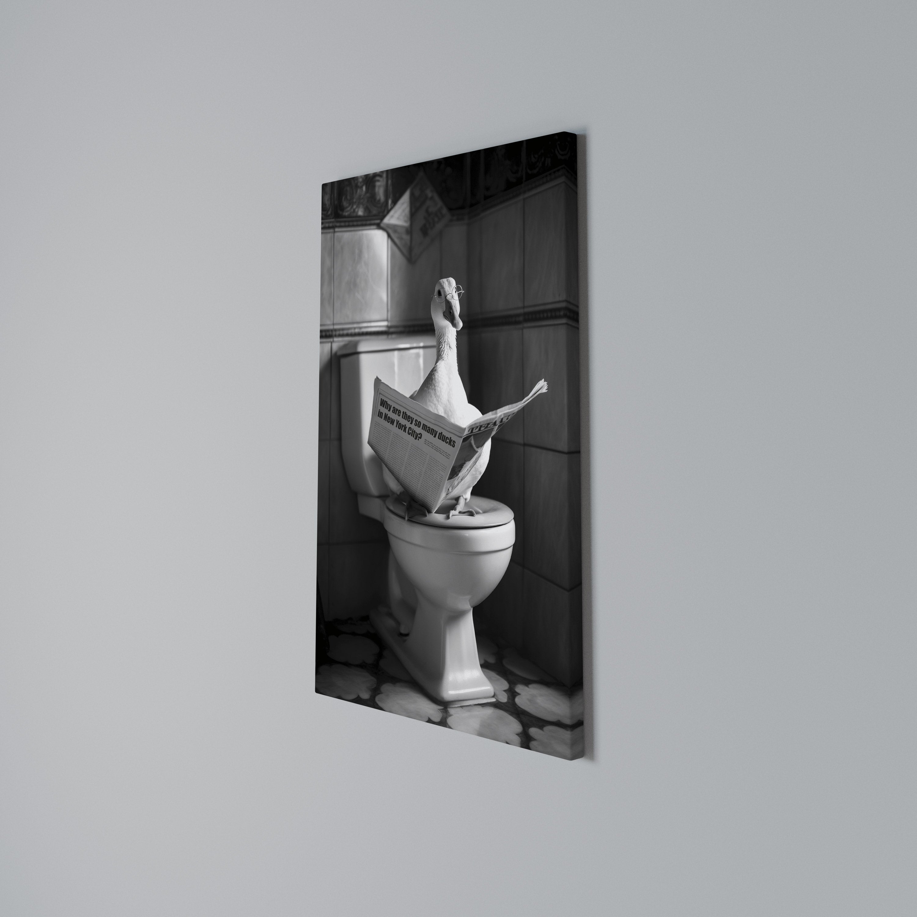 DUCKS IN THE CITY Quadro em tela vertical
