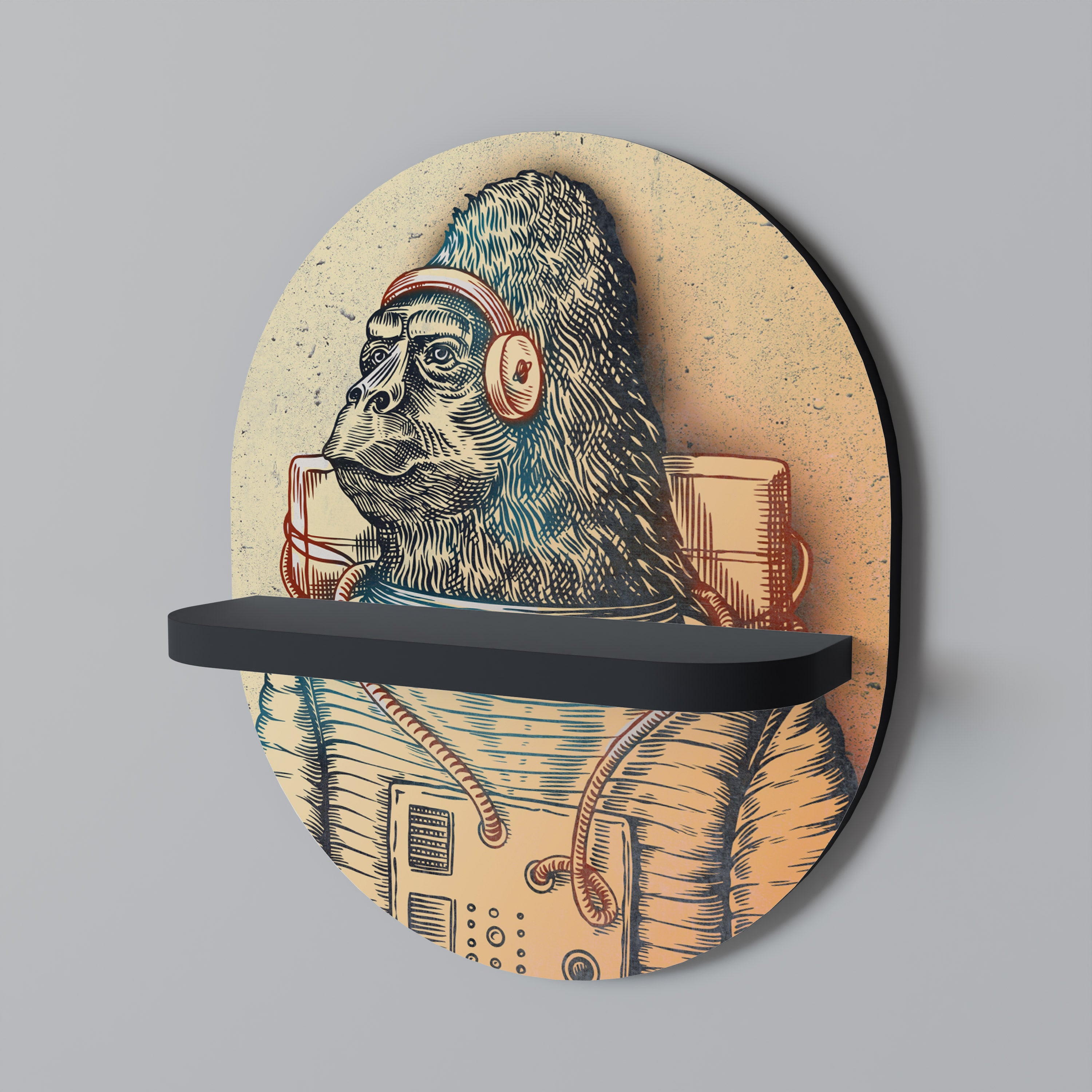 GORILLA GROOVE Decorative Art Shelf