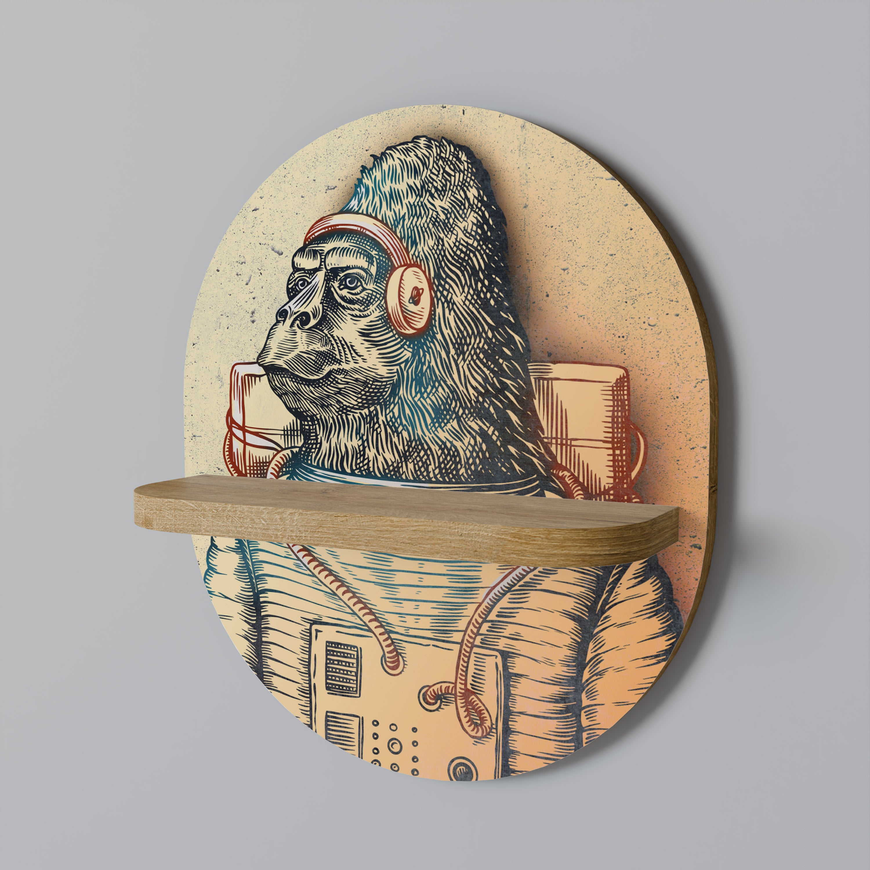 GORILLA GROOVE Decorative Art Shelf