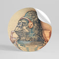 GORILLA GROOVE Peel and Stick Round Sticker