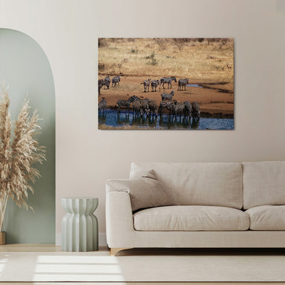 THE ZEBRA HARMONY Horizontal Canvas Print