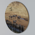 THE ZEBRA HARMONY Round Wall Art
