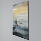 HERON IN FLY Vertical Canvas Print