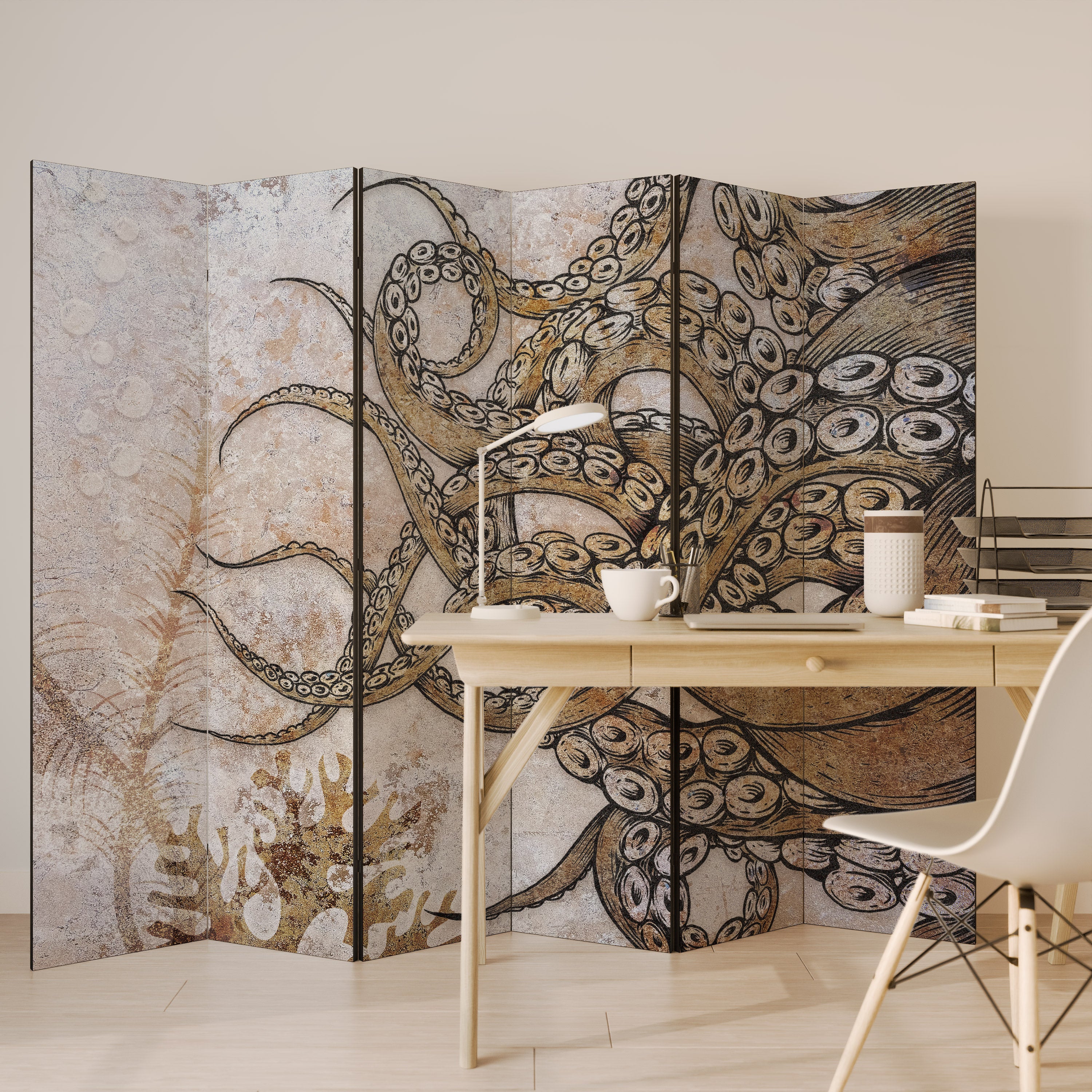 ECHOES OF ATLANTIS 6-Panel Room Divider