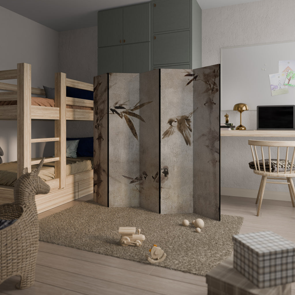 SPARROW BLISS Dekorativ rumsavdelare – 5 paneler