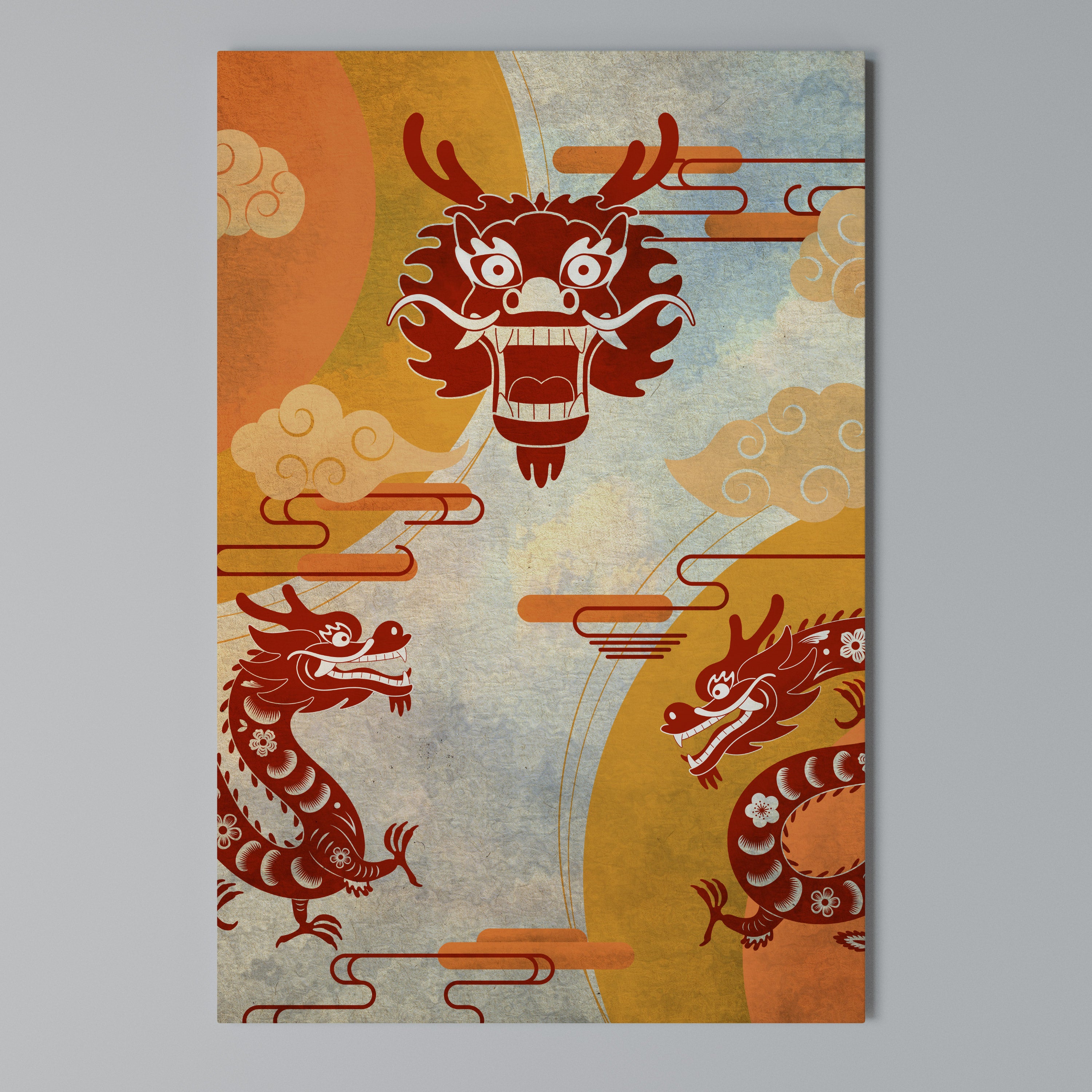 MYSTICAL DRAGON Quadro em tela vertical