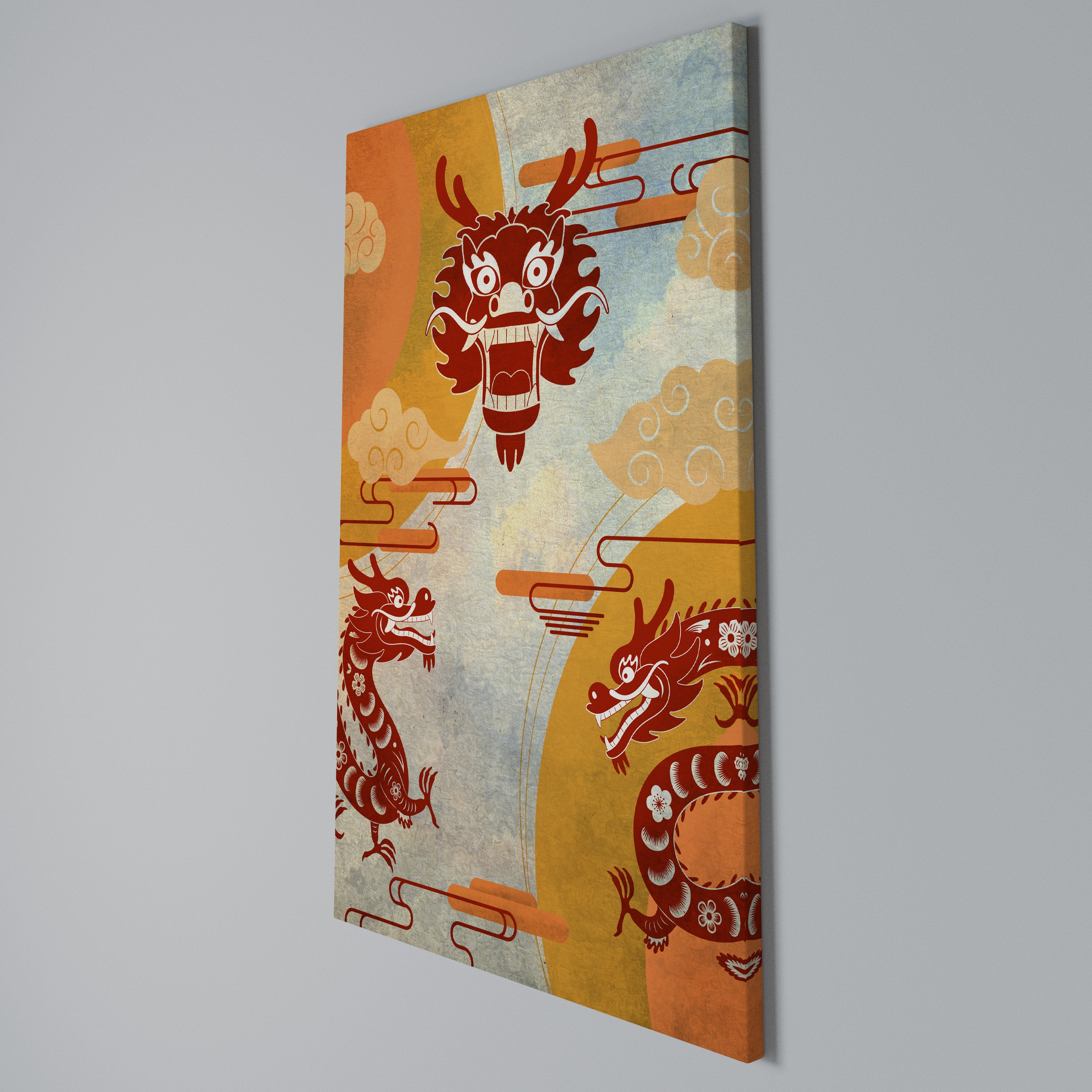 MYSTICAL DRAGON Quadro em tela vertical
