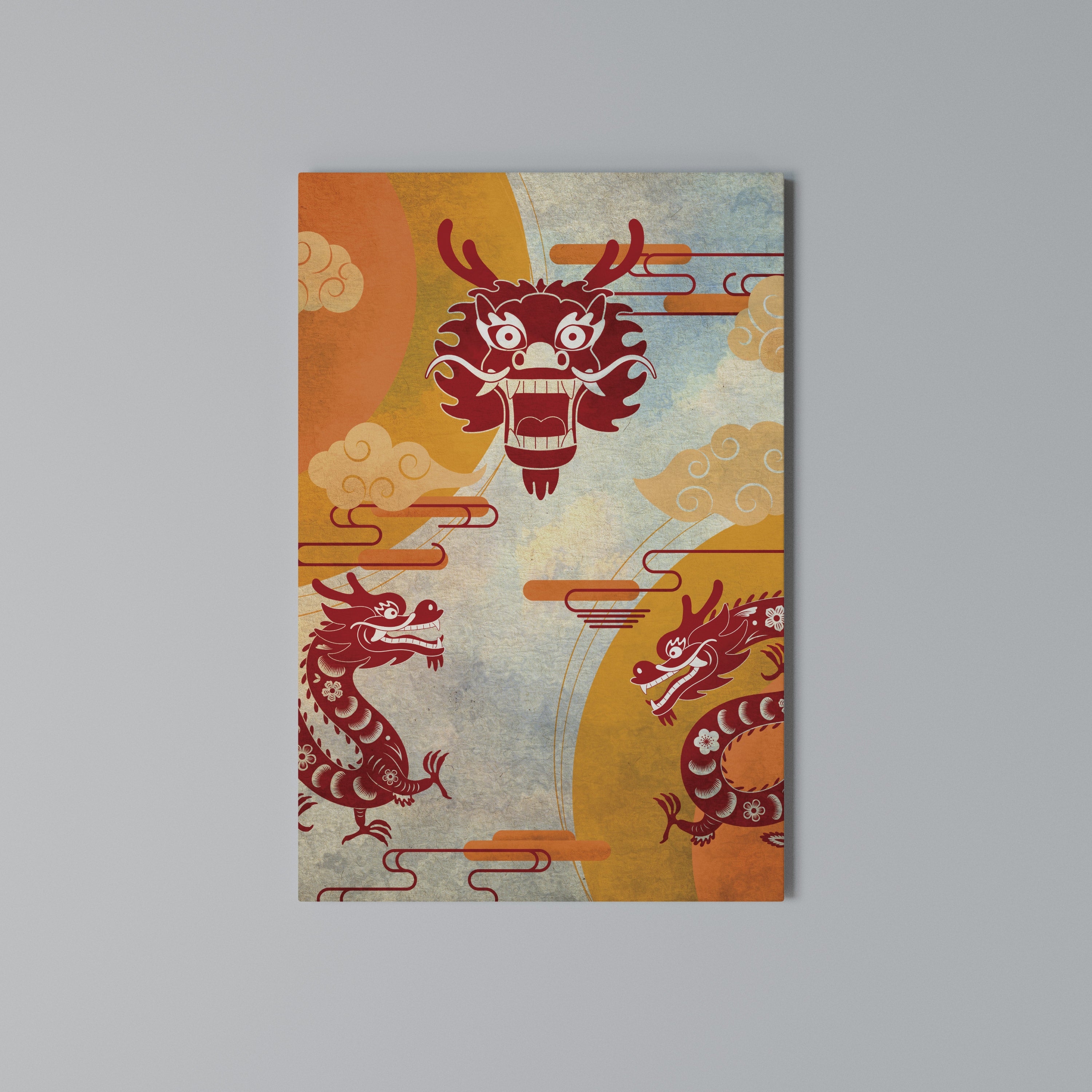 MYSTICAL DRAGON Quadro em tela vertical