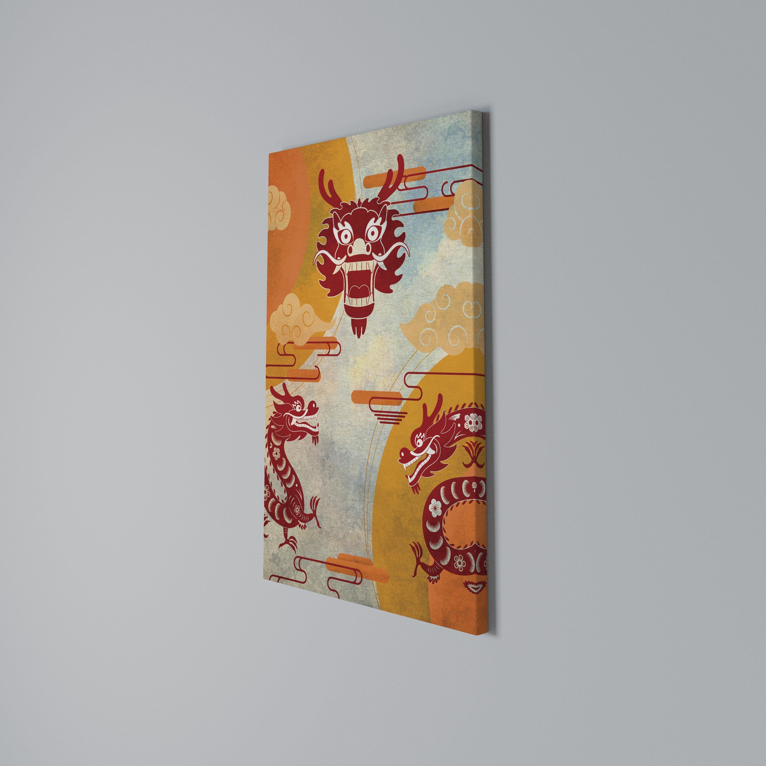 MYSTICAL DRAGON Quadro em tela vertical