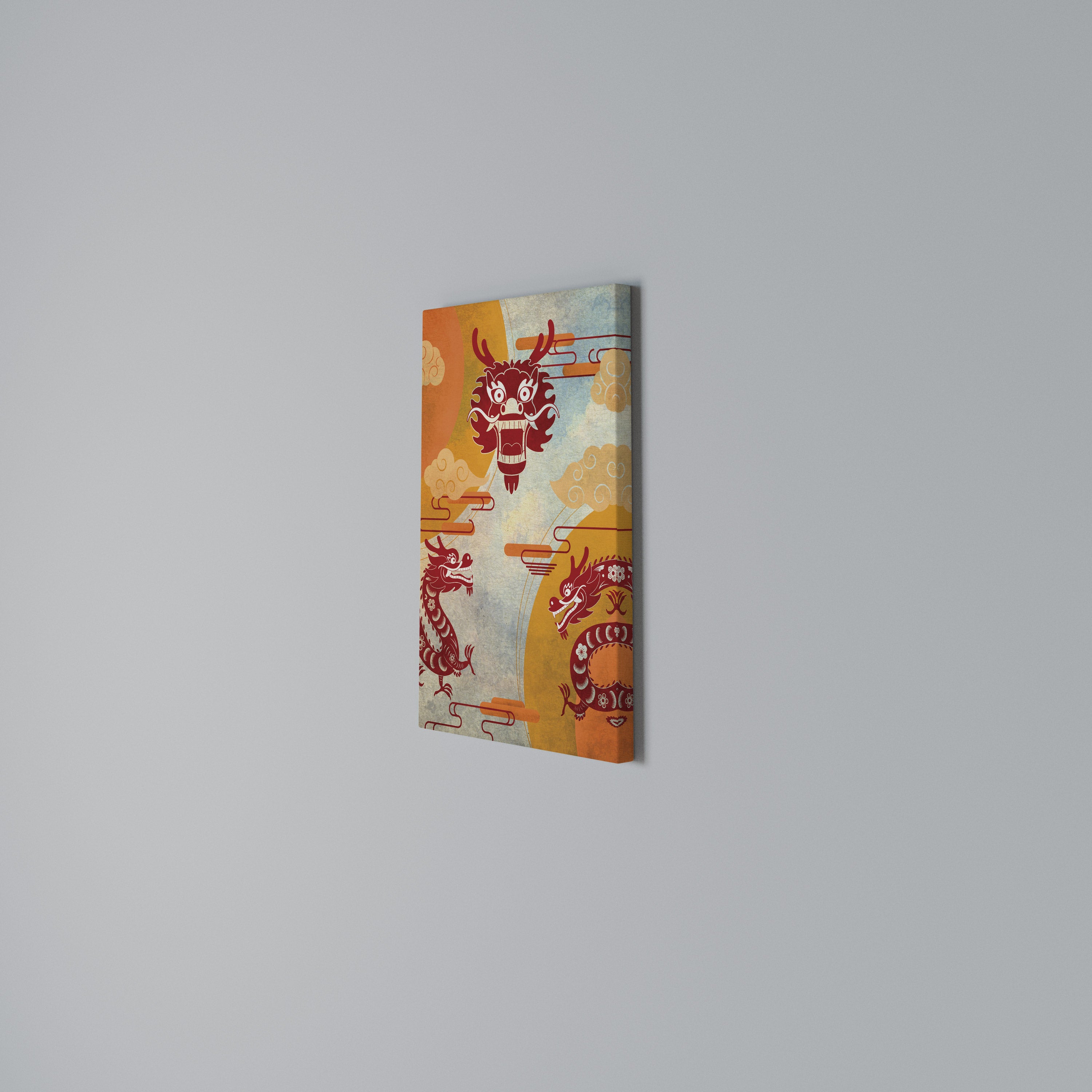 MYSTICAL DRAGON Quadro em tela vertical