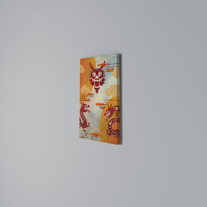 MYSTICAL DRAGON Cuadro en lienzo vertical