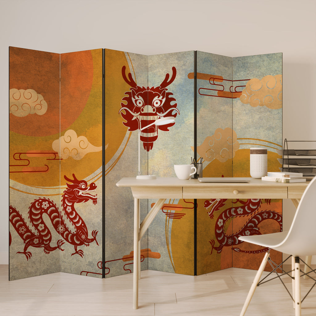 MYSTICAL DRAGON 6-Panel Room Divider