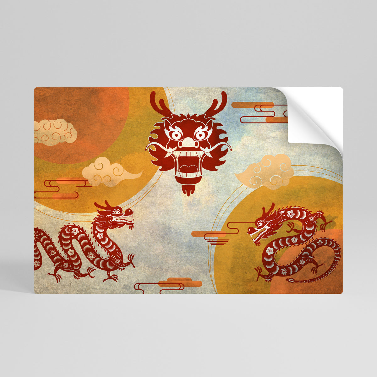 MYSTICAL DRAGON Poster Orizzontale Adesivo
