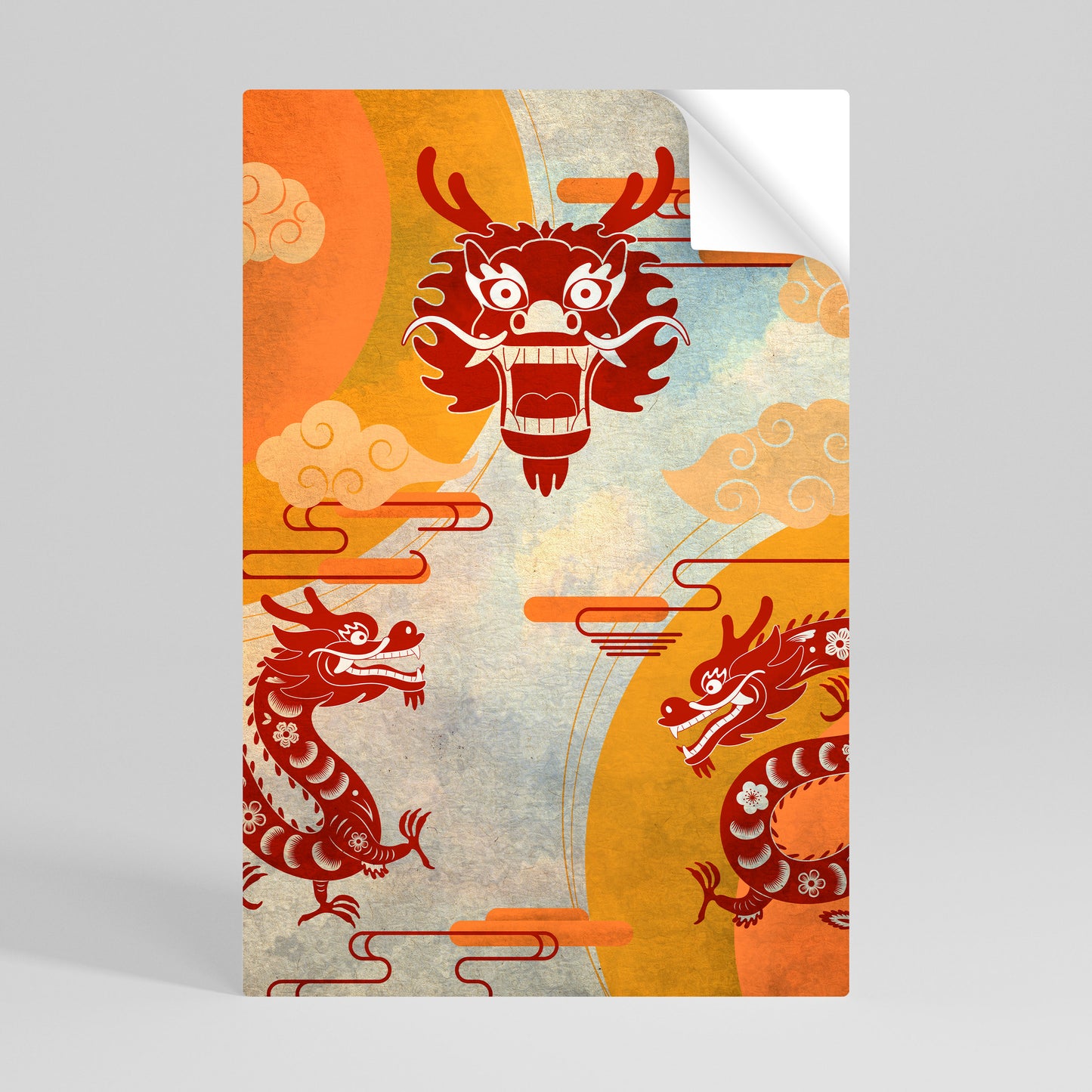 MYSTICAL DRAGON Poster Verticale Adesivo