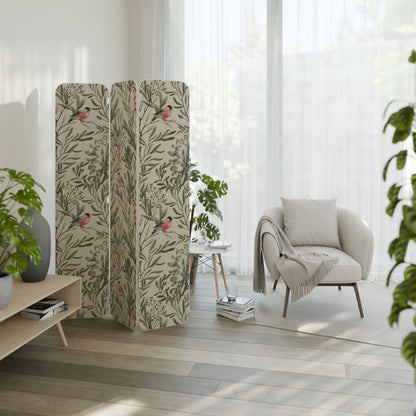 BULLFINCH SONG 3-Panel Plywood Room Divider