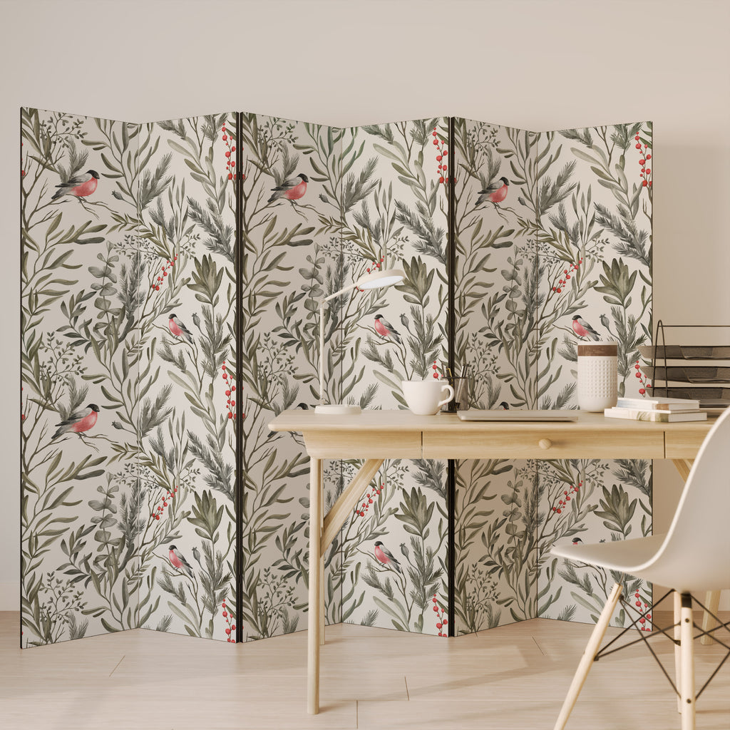BULLFINCH SONG 6-Panel Room Divider