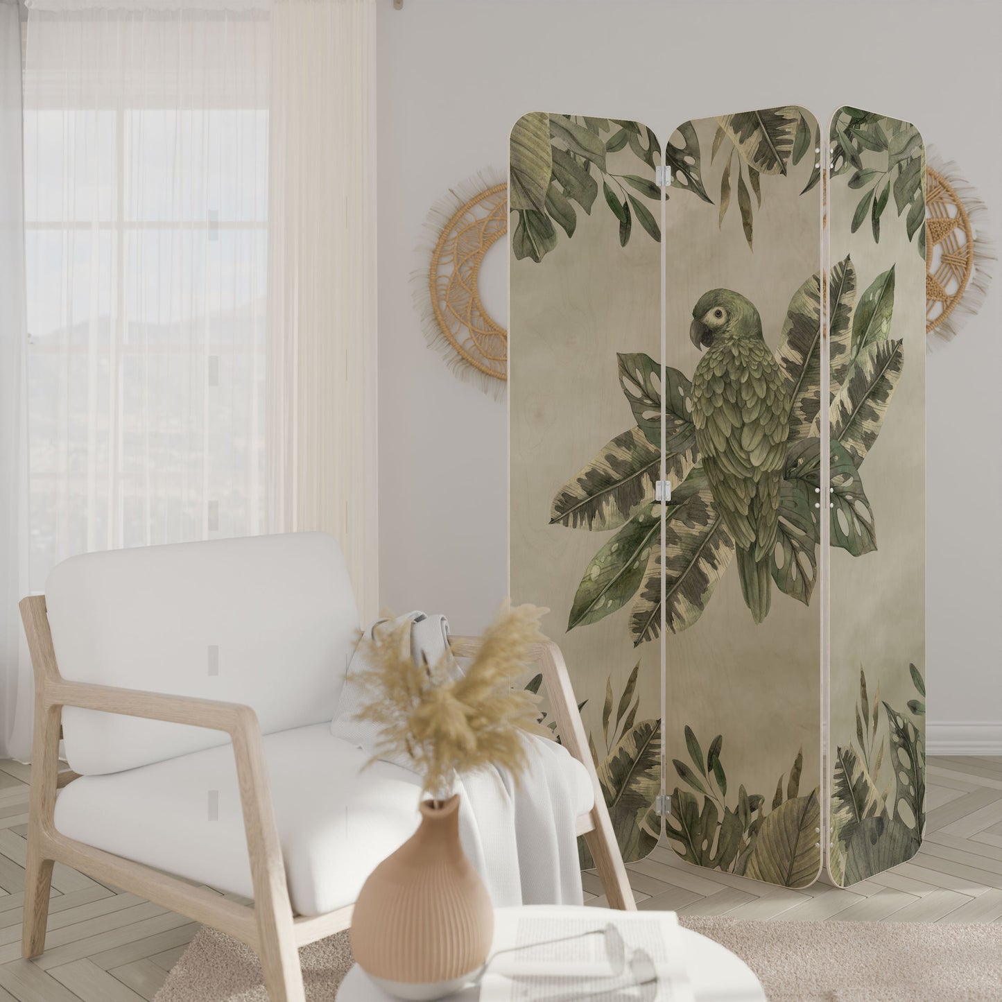 VERDANT ARINI 3-Panel Plywood Room Divider