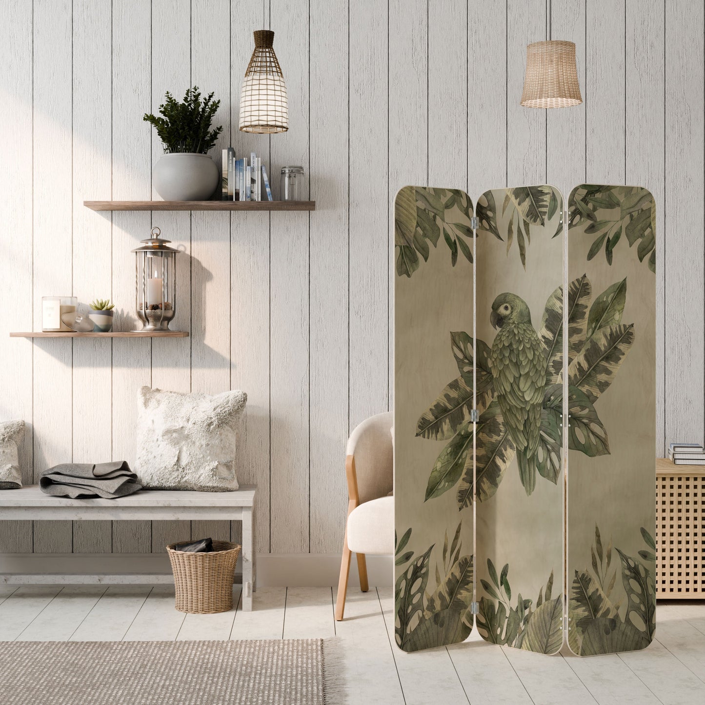 VERDANT ARINI 3-Panel Plywood Room Divider