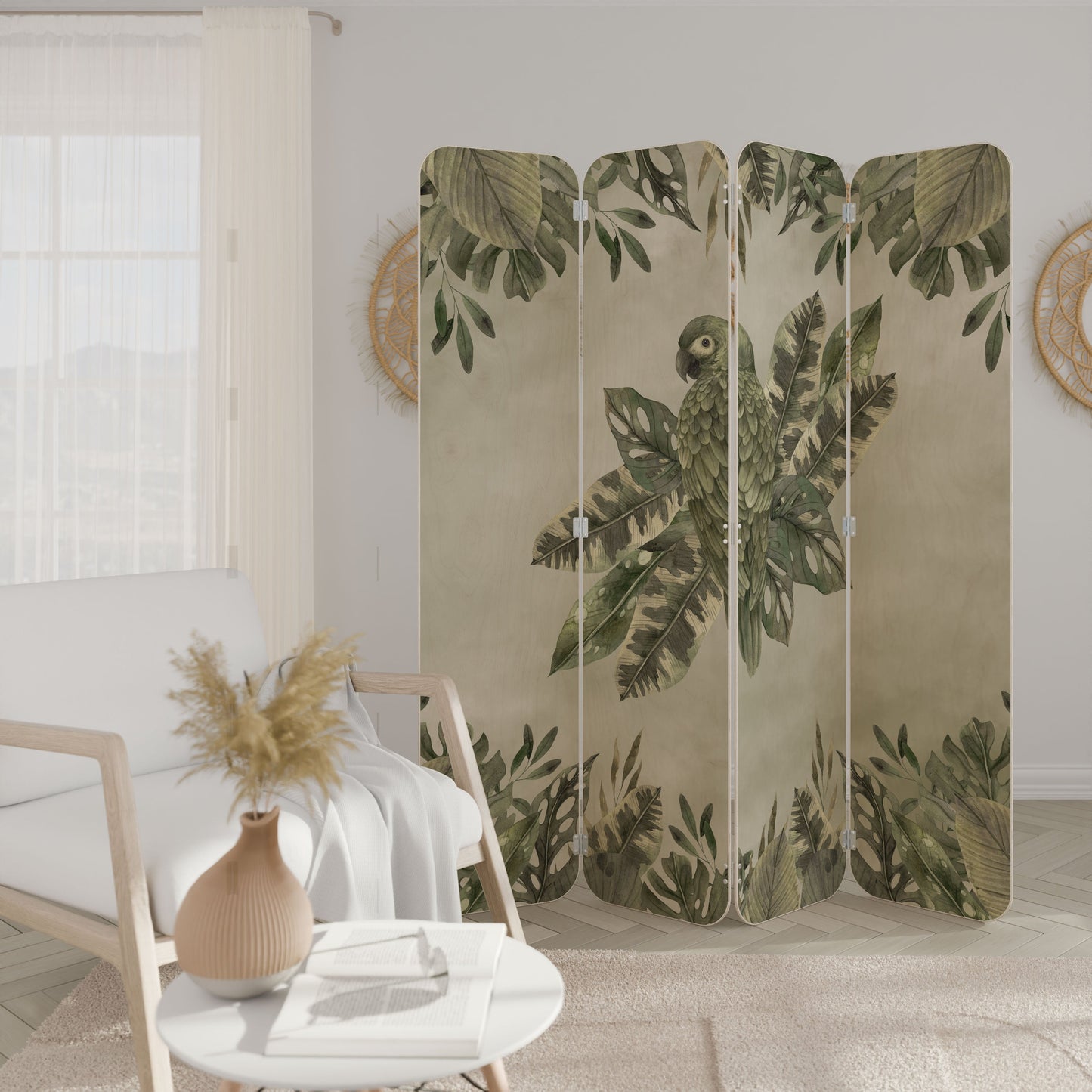 VERDANT ARINI 4-Panel Plywood Room Divider