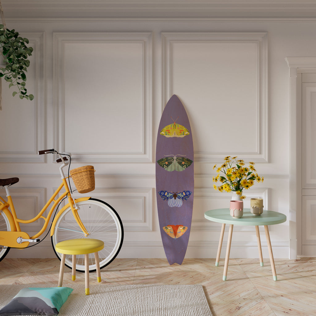 MOTH INTO THE FLAME Panel decorativo de tabla de surf