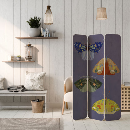 MOTH INTO THE FLAME 3-Panel Plywood Room Divider