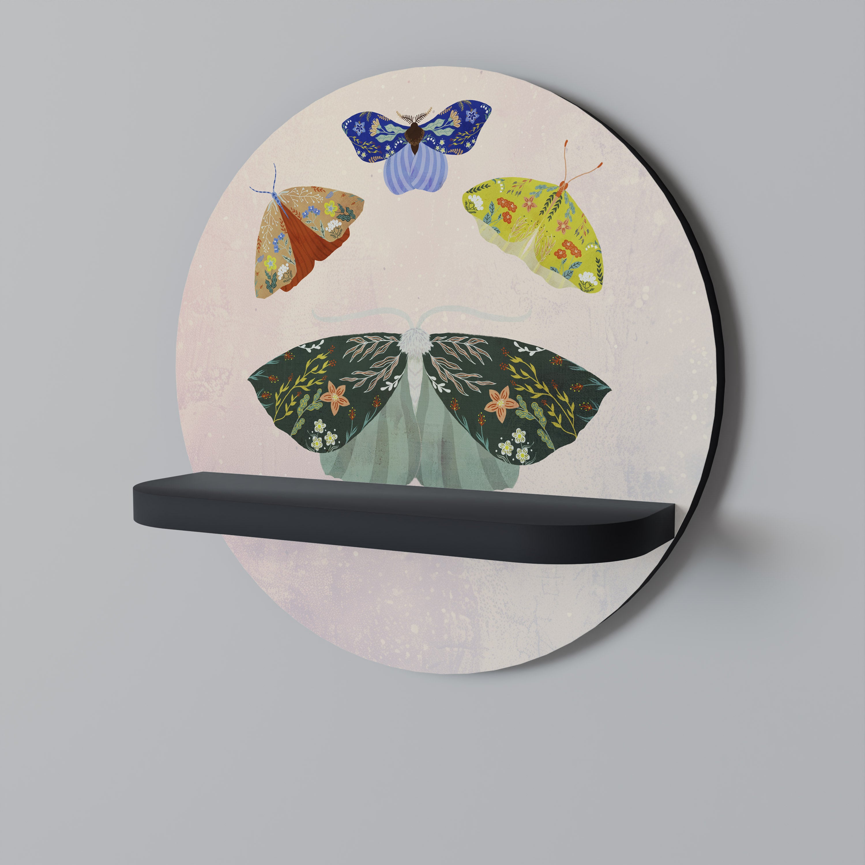 MOTH INTO THE LIGHT Decorative Art Shelf