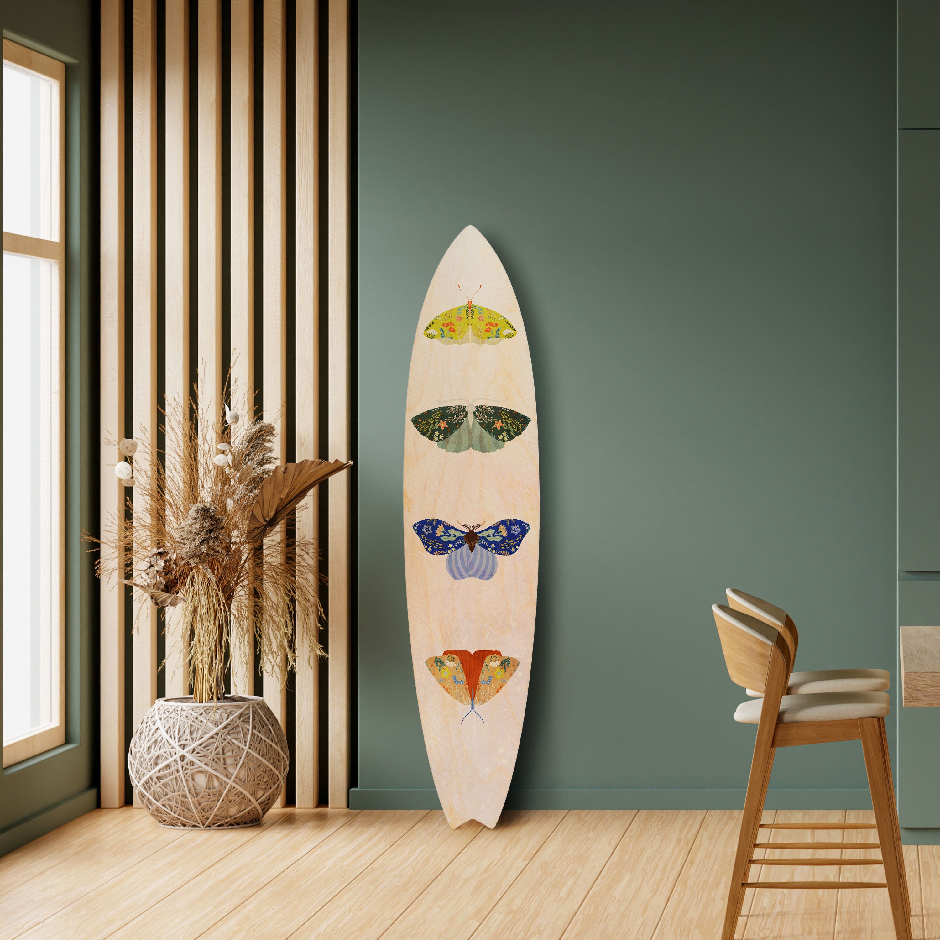 MOTH INTO THE LIGHT Deko-Surfboard