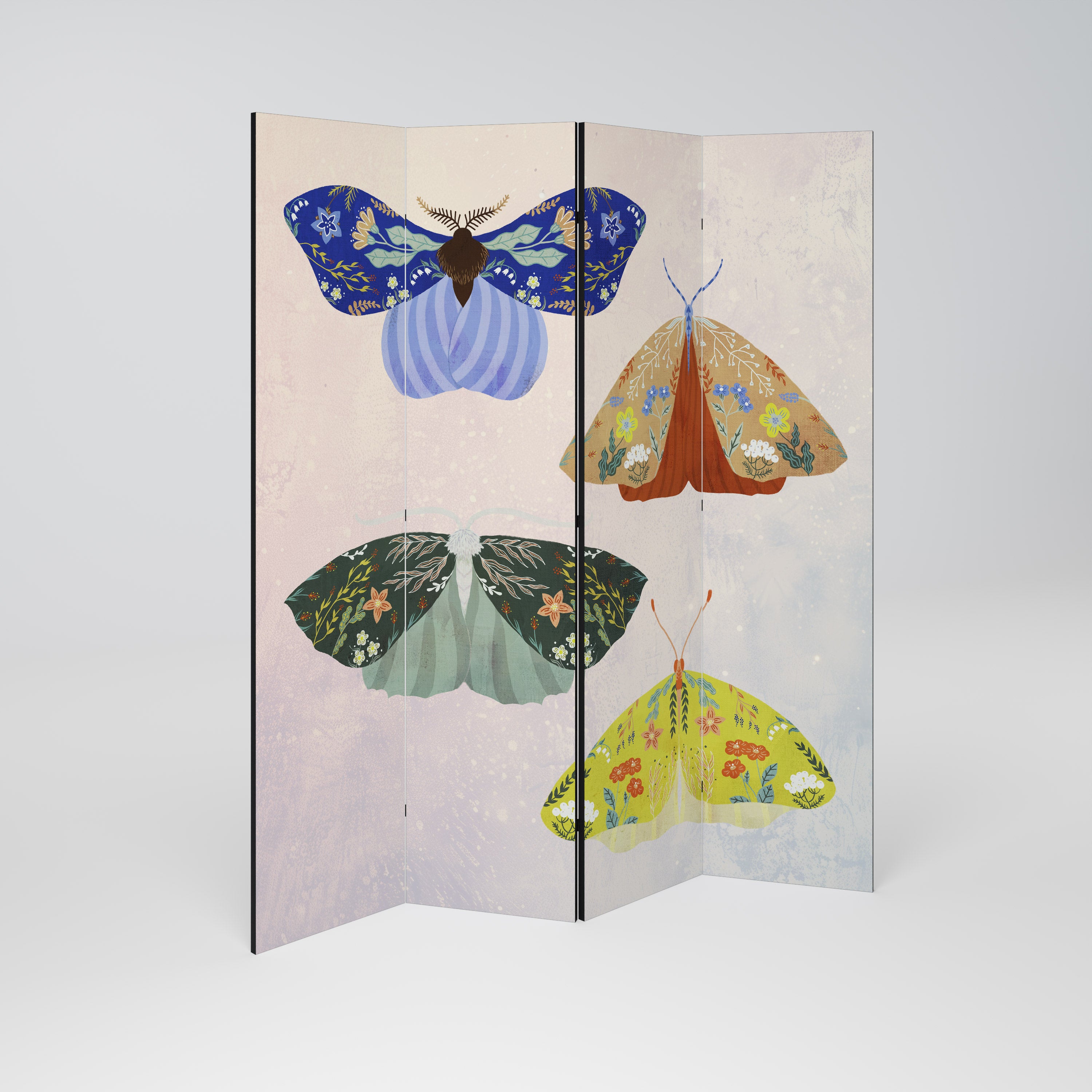 MOTH INTO THE LIGHT Biombo de 4 Painéis