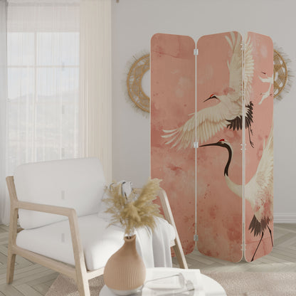 CRANE DANCE 3-Panel Plywood Room Divider