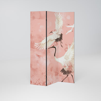 CRANE DANCE Dekorativ rumsavdelare – 3 paneler