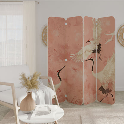 CRANE DANCE 4-Panel Plywood Room Divider