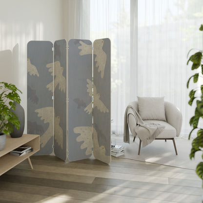 SLOWLY FLOAT 4-Panel Plywood Room Divider