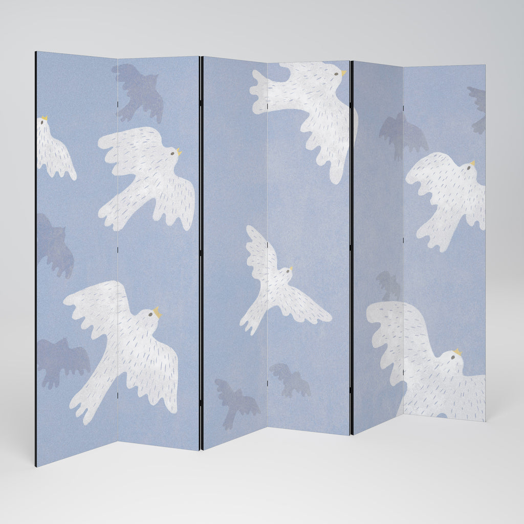 SLOWLY FLOAT 6-Panel Room Divider