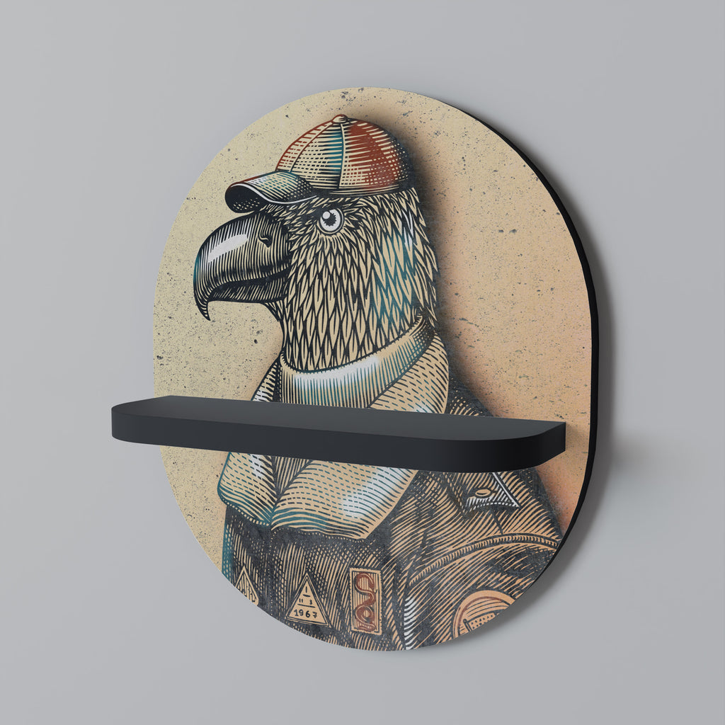 FEATHERED FASHIONISTA Decorative Art Shelf